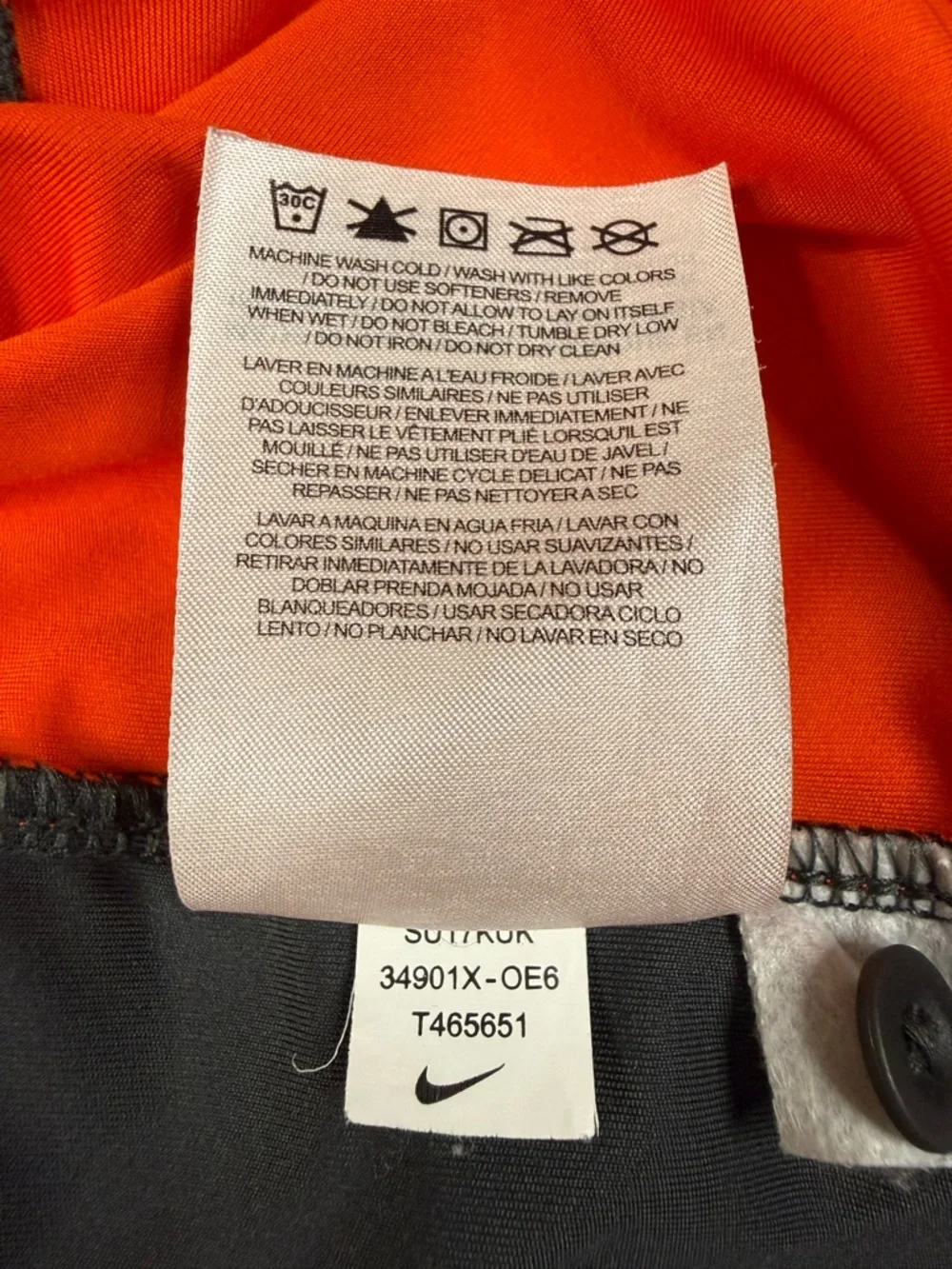 Nike Gray and Orange Polo with Beavers Logo